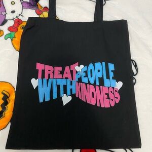 Harry styles treat people with kindness tote bag